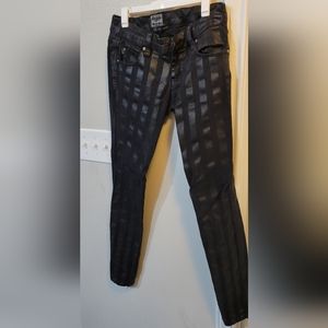 TRIPP NYC black and grey pinstripe skinny jeans